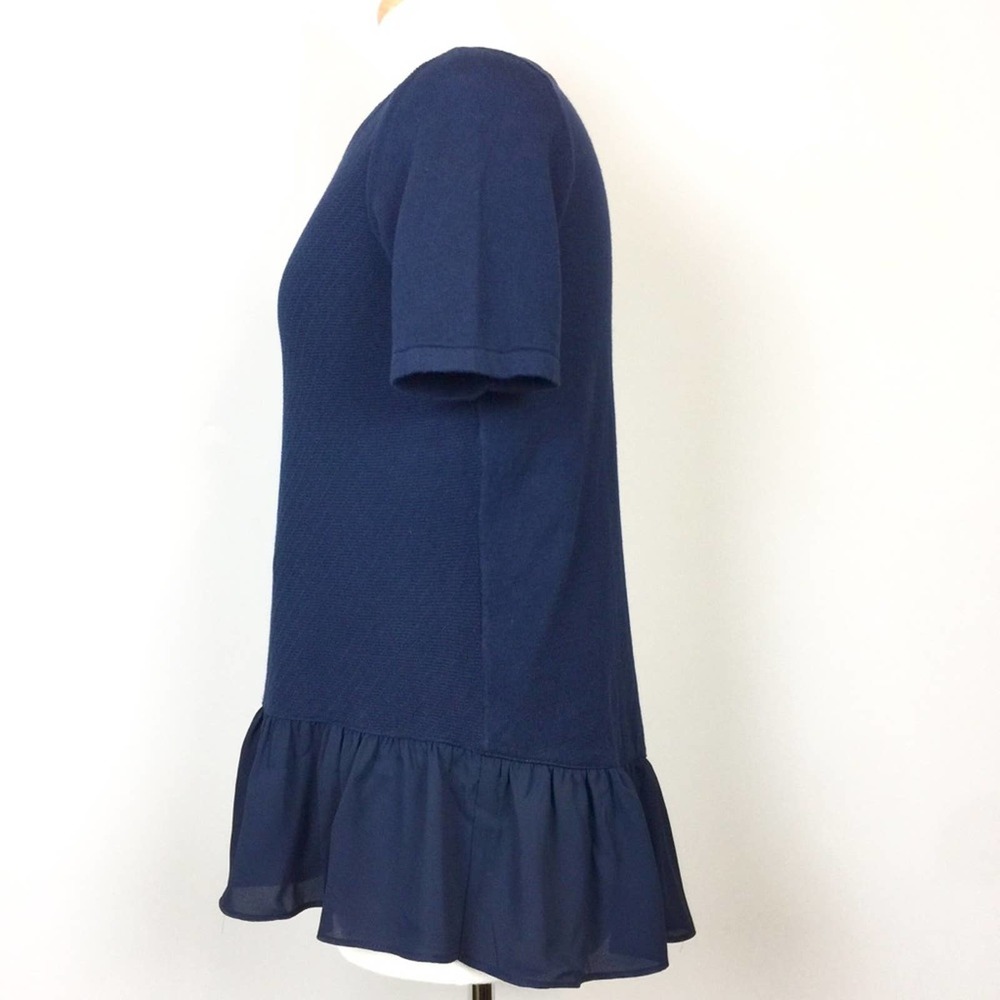 LOFT Short Sleeve Sweater ruffle hem - Picture 6 of 9
